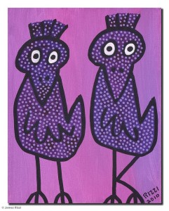 PURPLE SPOTED RIZZI BIRDS