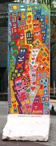 Original Berliner Mauer L-Teil James Rizzi, Bordless Buildings