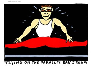 FLYING ON THE PARALLL BAR